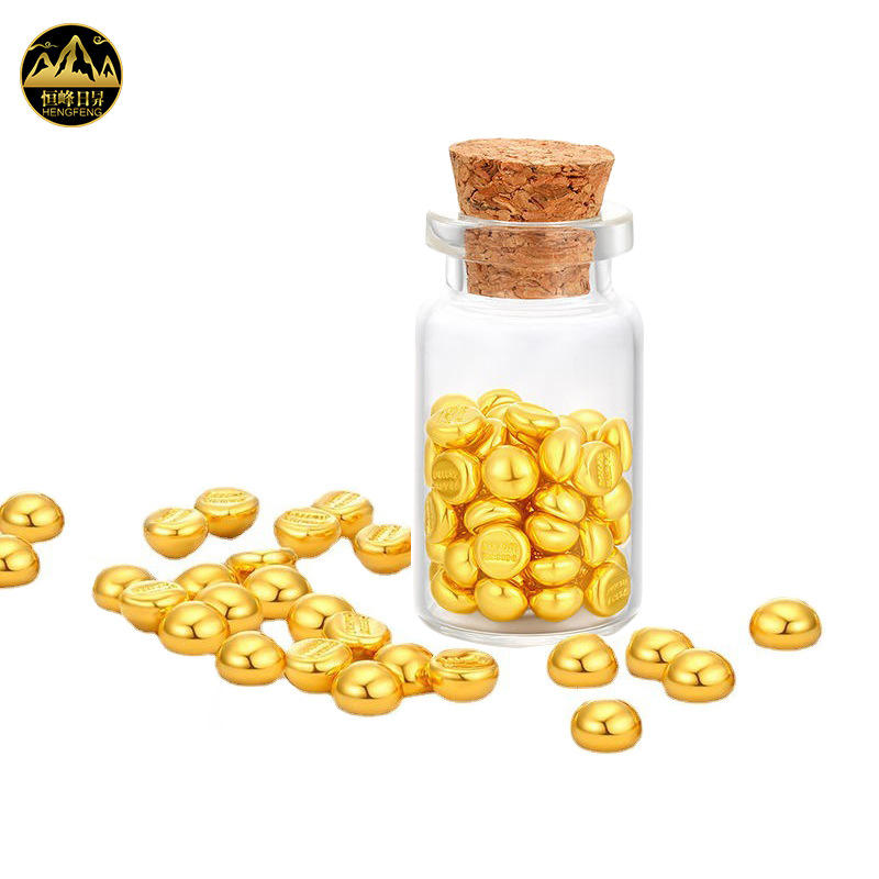 黄金珠宝批发金豆子 1g投资黄金9999金豆 足金9999投资金条小金珠