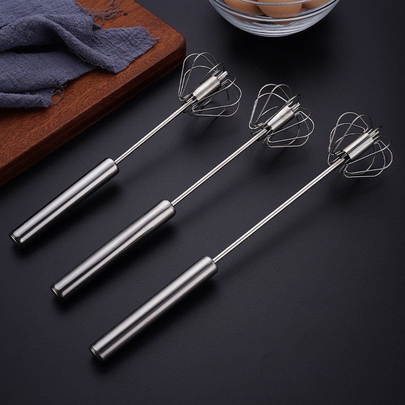 Factory Direct Supply Stainless Steel Semi-automatic Eggbeater Household Baking Tool Cream Egg Manual Blender