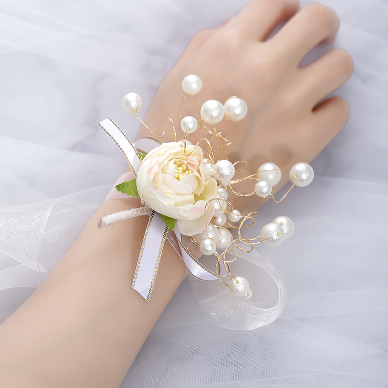 森系伴娘手腕花韩式简约小清新姐妹团手花配饰唯美新娘婚礼饰品