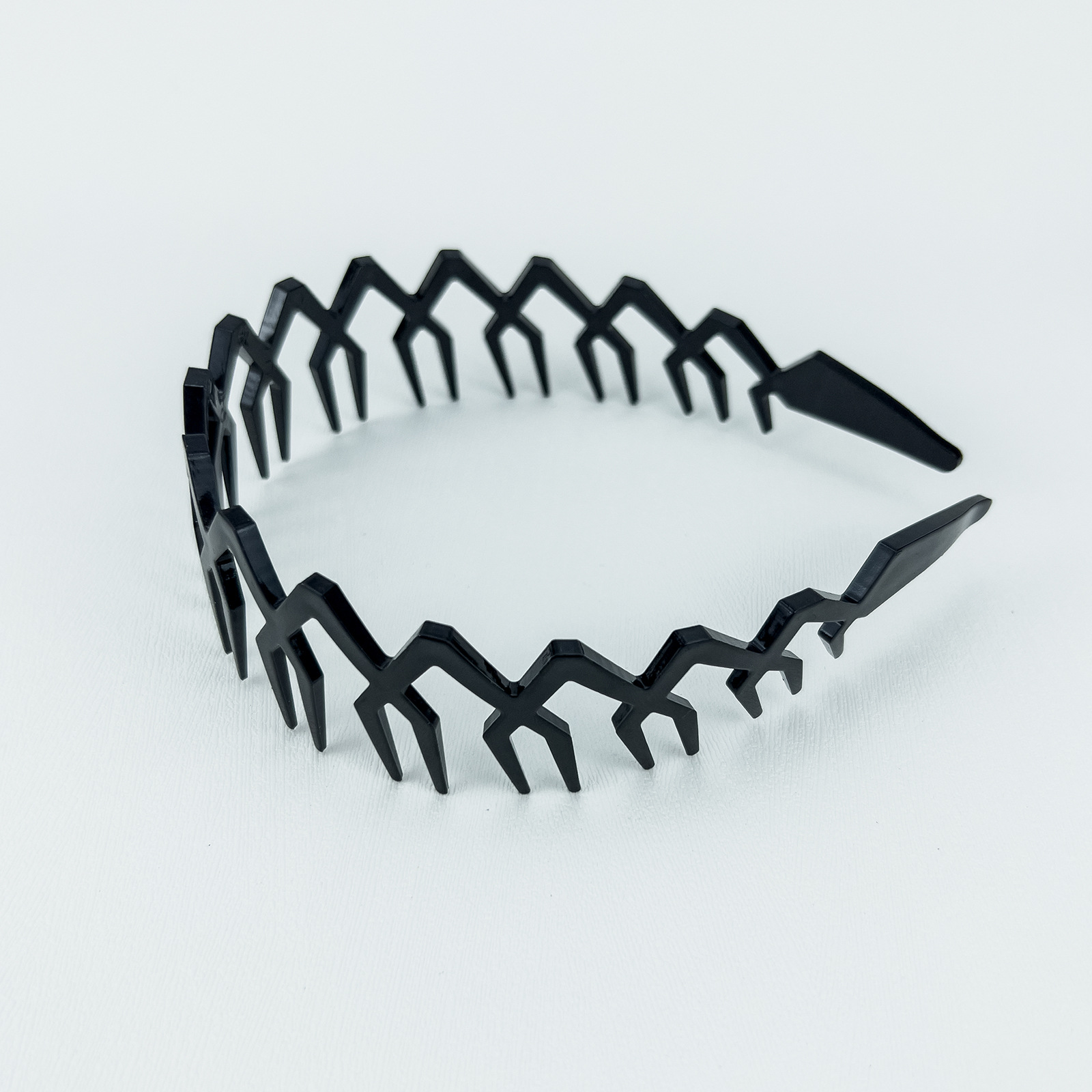 波浪长齿皇冠发箍压发软塑料宽边头箍发卡男女款洗脸头饰品批发