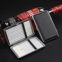 加长烟盒20支装黑色橡皮筋细烟创意个性皮烟盒男士便携式烟具配件