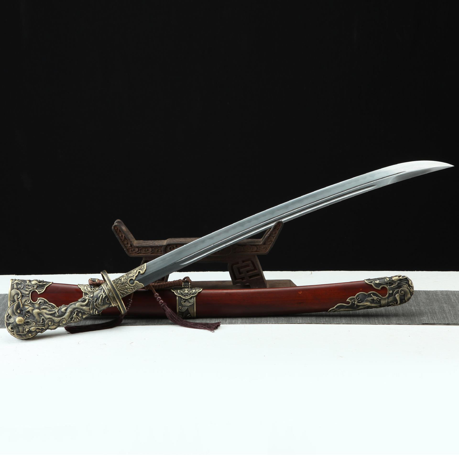 龙泉华影刀剑龙骨一体冷兵器工艺宝剑手工锻打清刀绣春刀未开刃