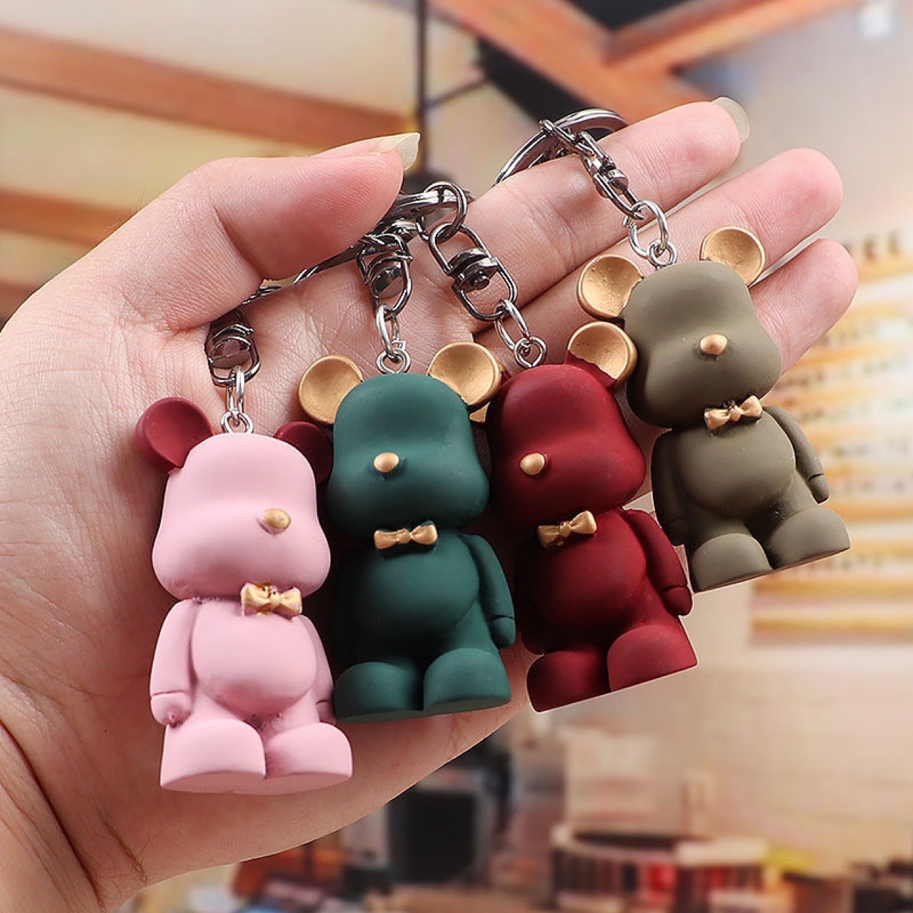 Violent Bear Cartoon Key Chain Cute Key Pendant Cars and Bags Pendant Creative Doll Small Jewelry Keychain