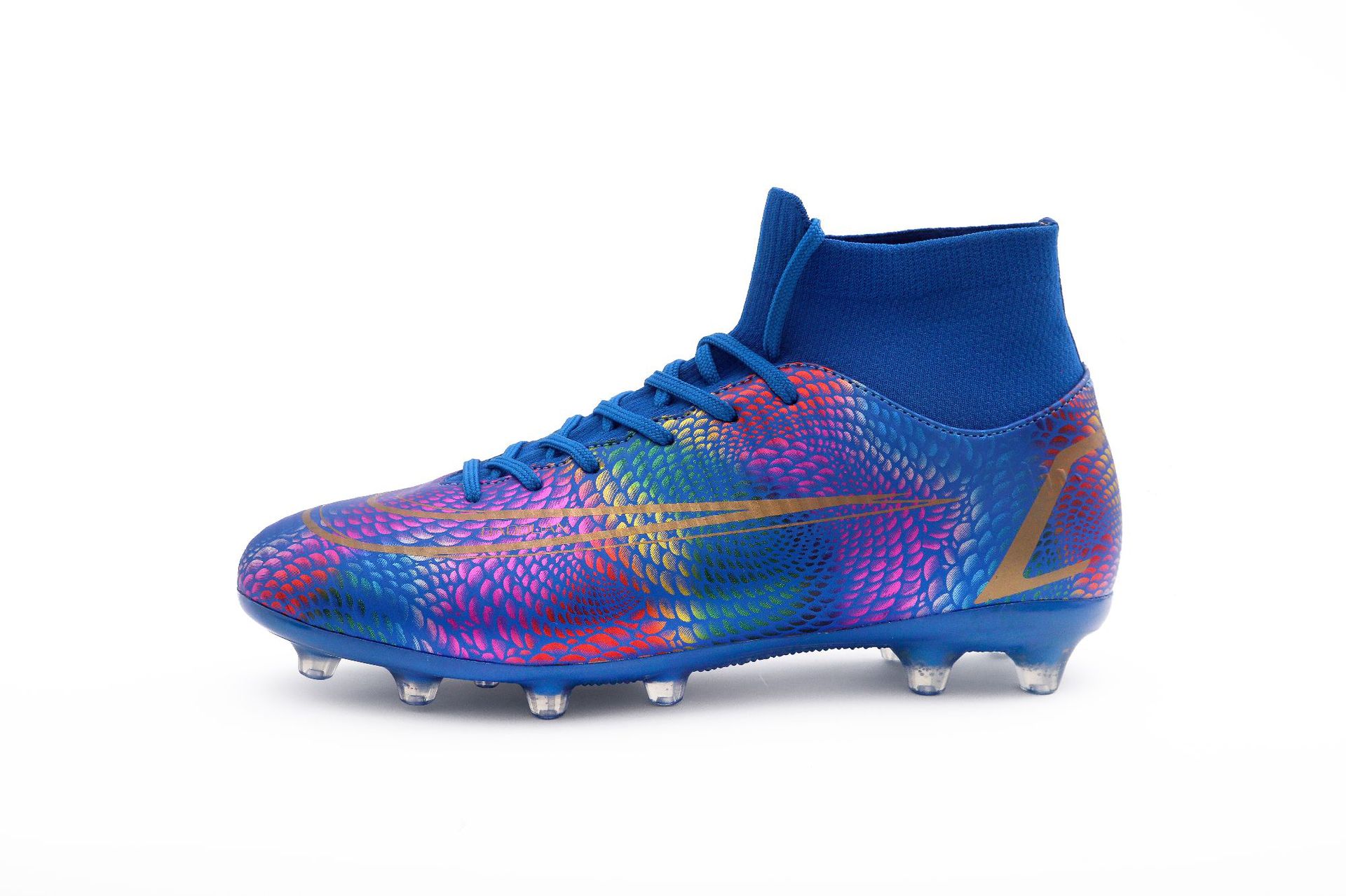 足球鞋高帮tf碎钉人草ag钉跨境亚马逊速卖通男女儿童皮足学生球鞋