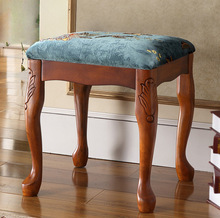 美式全实木古筝凳子卧室小方凳欧式化妆椅客厅梳妆台椅子特价清仓
