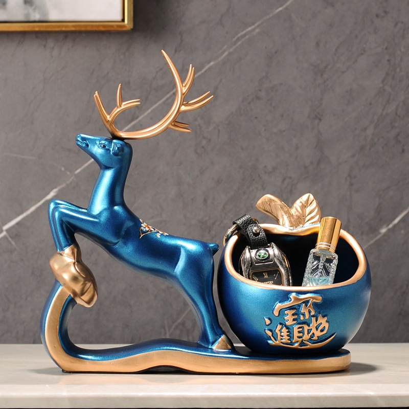 入户门口玄关钥匙收纳摆件轻奢现代客厅鞋柜家居装饰乔迁新居礼品