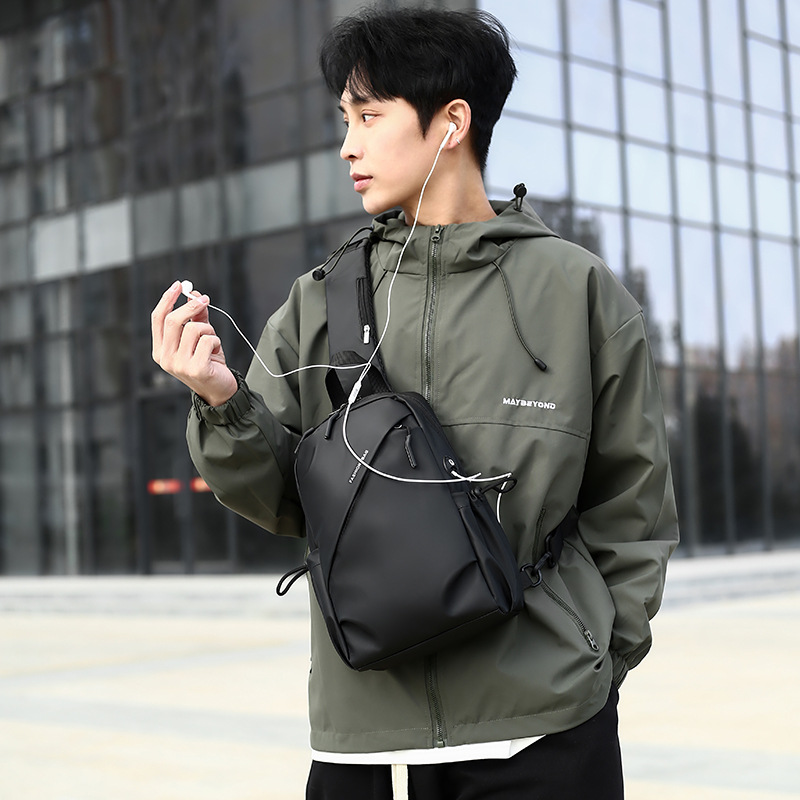 Fashion Brand Men's Messenger Bag Multi-Functional Waterproof Chest Bag Crossbody Shoulder Bag Casual Sports Small Bag Men