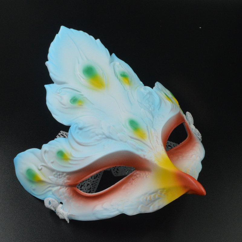 中国风凤凰手绘古风全脸面具网红汉服面罩派对舞会神秘装扮送礼品