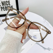 新款TR防蓝光眼镜女韩版素颜冷茶色近视眼镜框男9533网红潮款眼镜