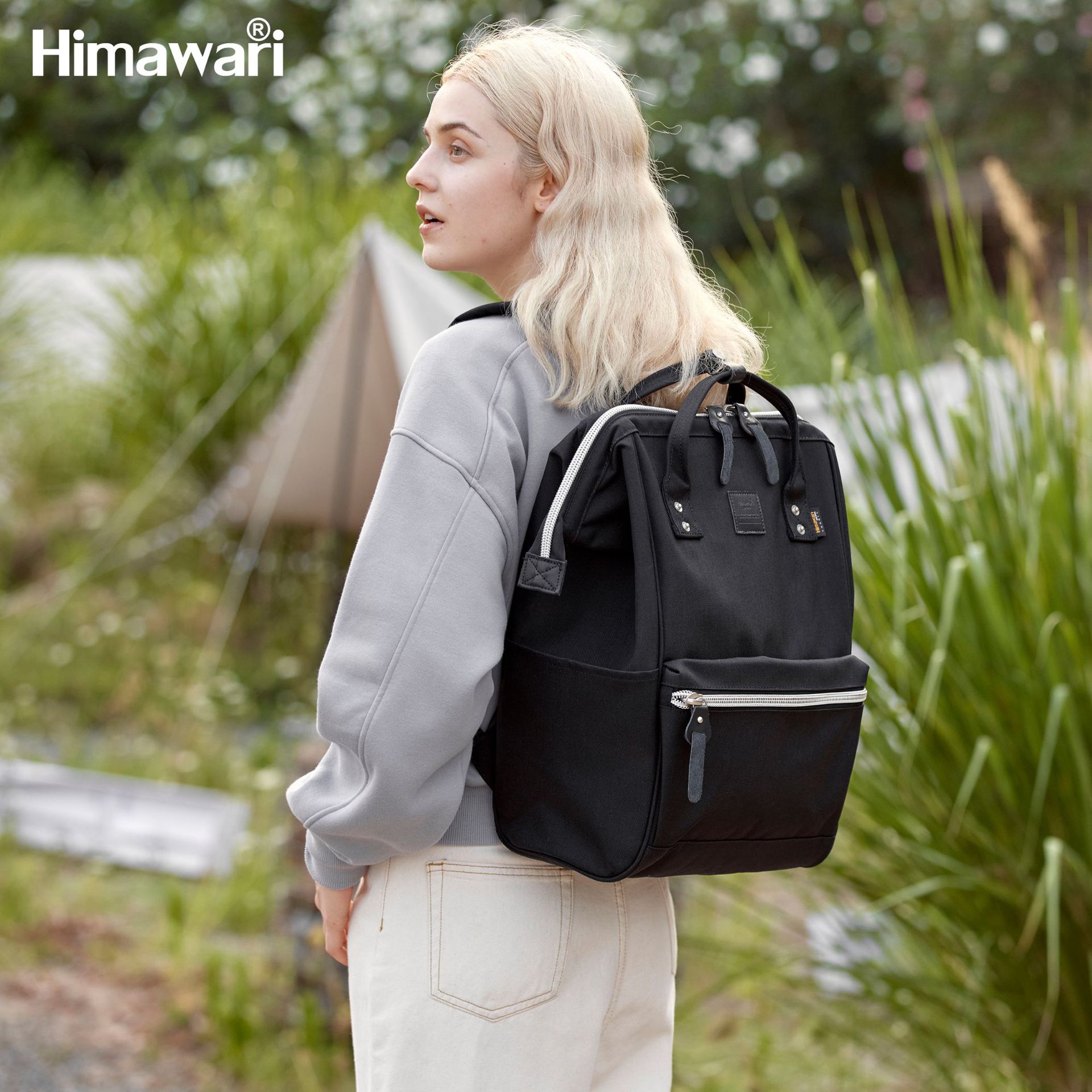 Himawari Travel Mummy Large Capacity Male and Female Students Backpack Lightweight Backpack Running Away from Home Computer Bag