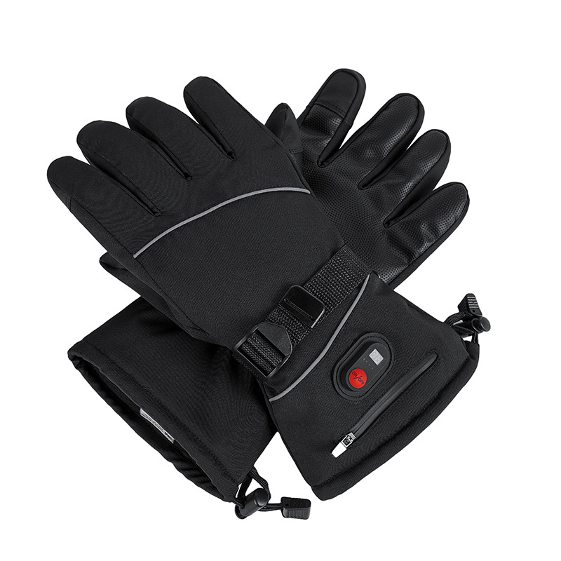 Winter Heating Gloves Outdoor Cycling Skiing Electrically Heated Gloves Touch Screen Thermal Cold-Proof Heating Gloves Cross-Border