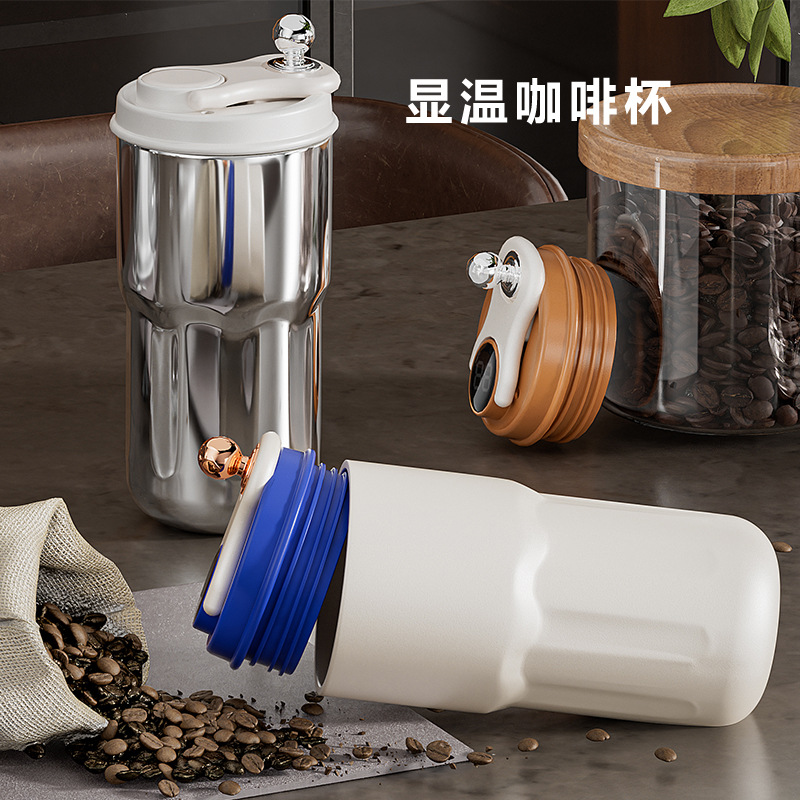 316 Stainless Steel Vacuum Cup Coffee Cup Smart Temperature Display Portable Portable Cup Large Capacity Portable Cup American Water Cup