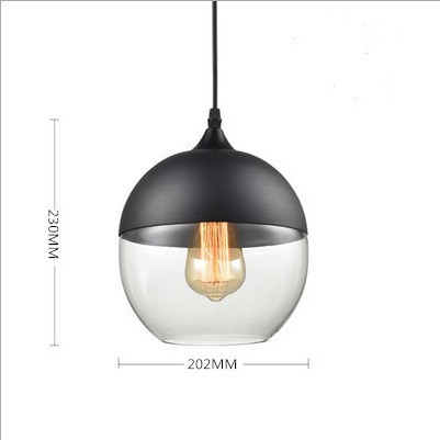 Nordic Creative Restaurant Chandelier Bedside Glass Small Droplight Retro Industrial Style Bar Counter Cafe Loft Lamps