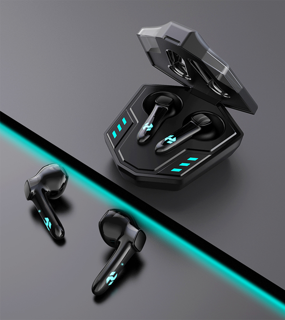 跨境新款me28无线蓝牙耳机低延迟tws 游戏耳机电竞立体声降噪耳机