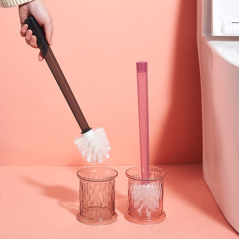 New Creative Crystal Holder Toilet Brush Long Handle Soft Hair Toilet Brush Injection Molding Hair Planting Processing
