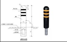 橡胶警示柱弹力柱防撞80CM塑料反光柱隔离桩柔性道路分道口路桩预