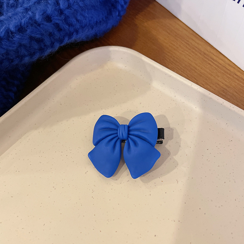 克莱因蓝系列头箍气质发夹发饰韩国蓝色发箍边夹大肠发圈头箍抓夹