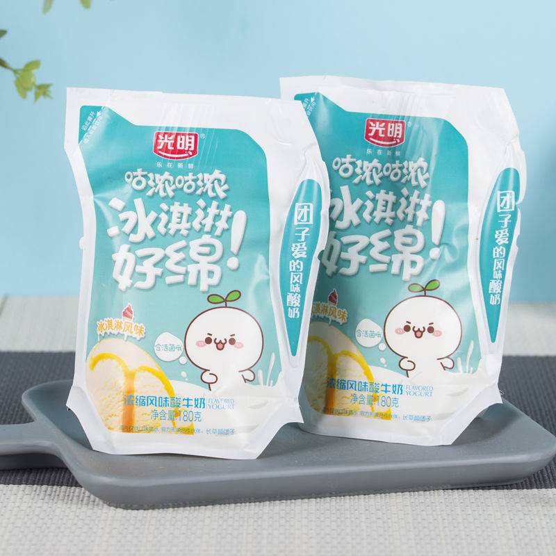 光明轻巧包咕哝咕哝浓缩冰淇淋芒果芝士原味风味酸奶酸牛奶180g