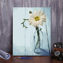 数字油画diy填色油彩画 客厅大幅花卉风景手工绘画装饰画 向日葵
