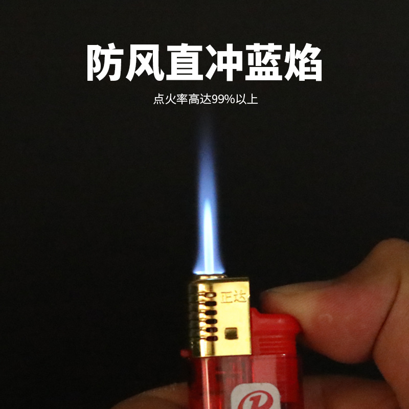 Zhengda Blue Flame Torch Lighter Wholesale Same Transparent Windproof Lighter with Reliable Quality