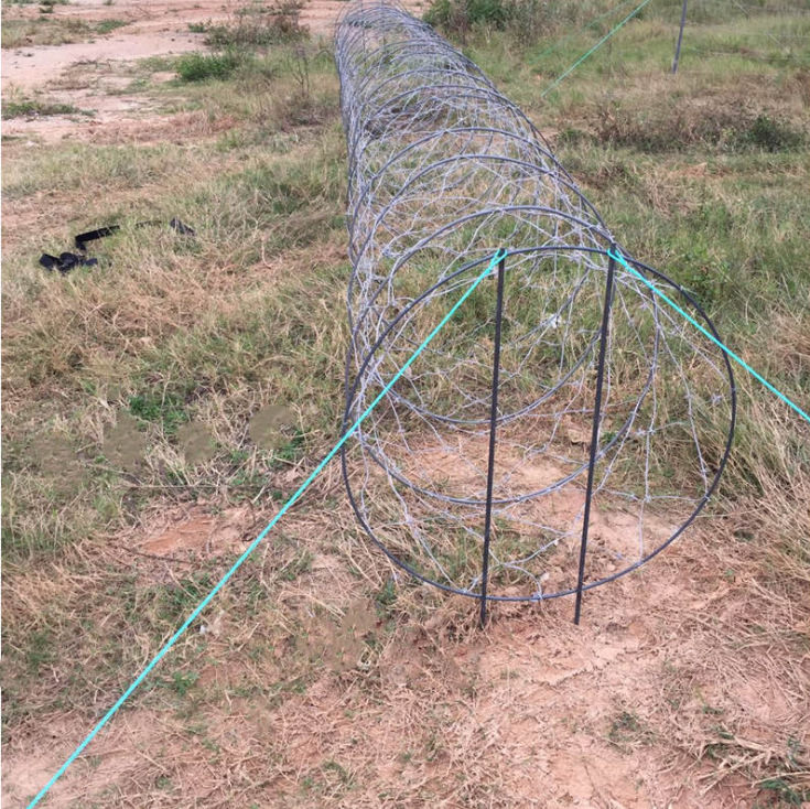 模拟蛇腹型铁丝网 蛇腹型模拟铁丝网 模拟训练分隔区域刺绳