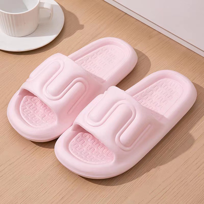 Slip-on Slippers for Women Summer Home Couple Non-Slip Indoor Bathroom Eva Men Bath Sandals Factory Wholesale