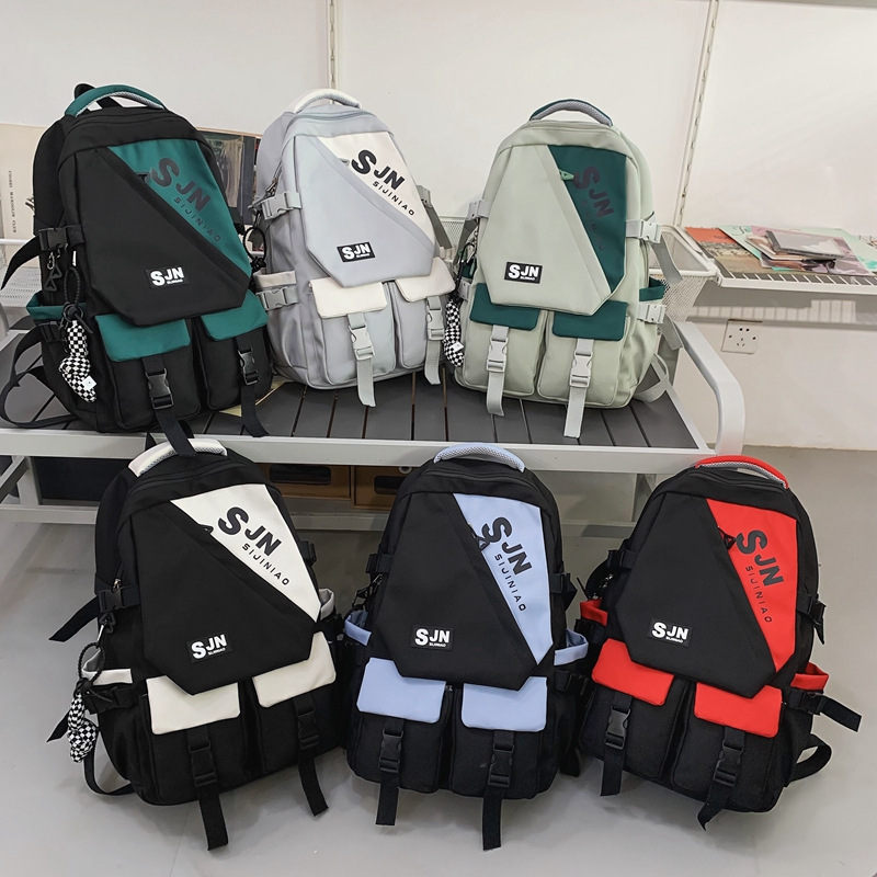 High School Student Schoolbag 2023 New Simple Large Capacity Outdoor Travel Backpack Trend Leisure Couple Backpack