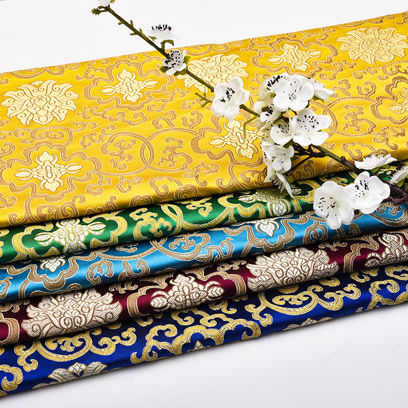 150宽批发中国风绸缎布沙发面料仿古旗袍汉服丝绸花布织锦缎布料