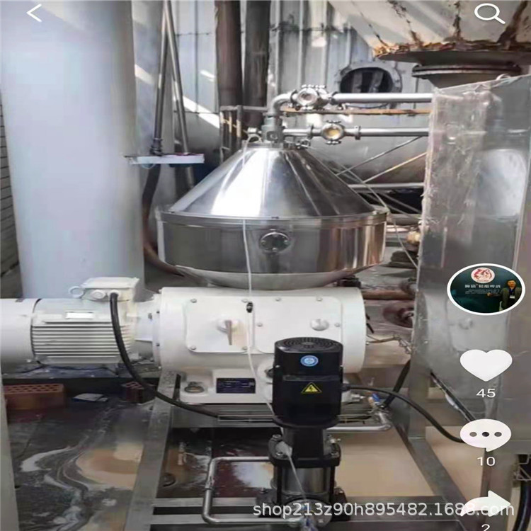 二手米酒发酵碟式离心机果汁奶油啤酒离心机果汁饮料碟片分离机