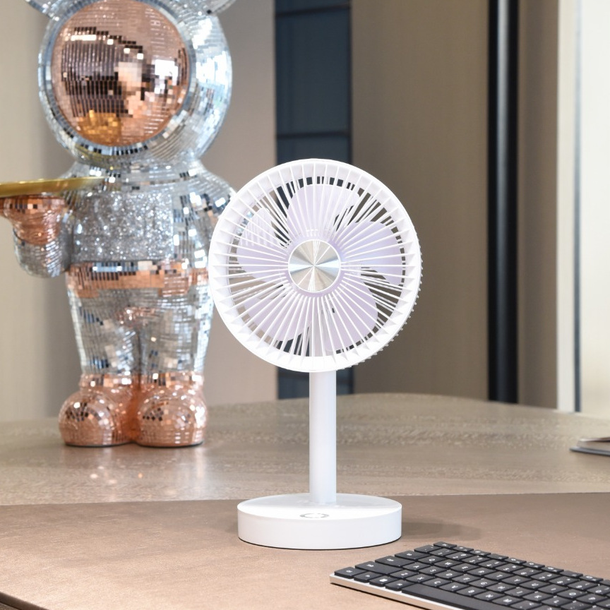 Adjustable Angle Simple Desktop Little Fan Three-Gear USB Charging Summer Office Desk Surface Panel Electric Fan