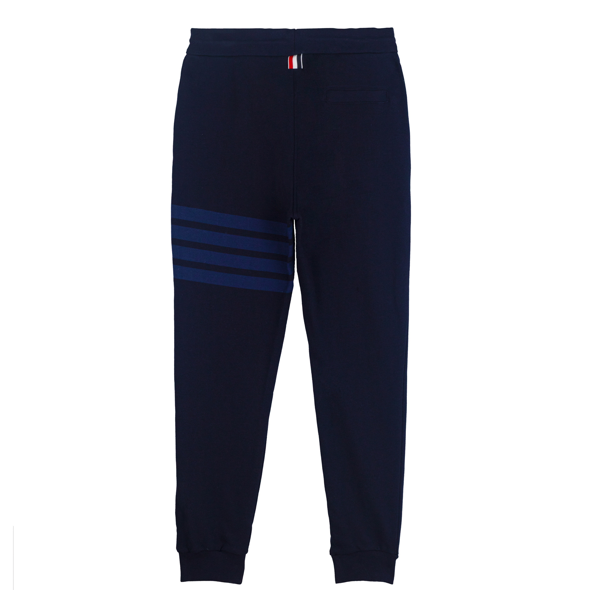 高版男士秋季休闲裤蓝色四杠条纹tb卫裤男 女情侣款针织运动裤子