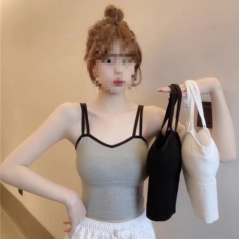 包邮少女吊带抹胸打底内衣女学生美背小胸罩胸垫裹胸外穿潮流裹胸
