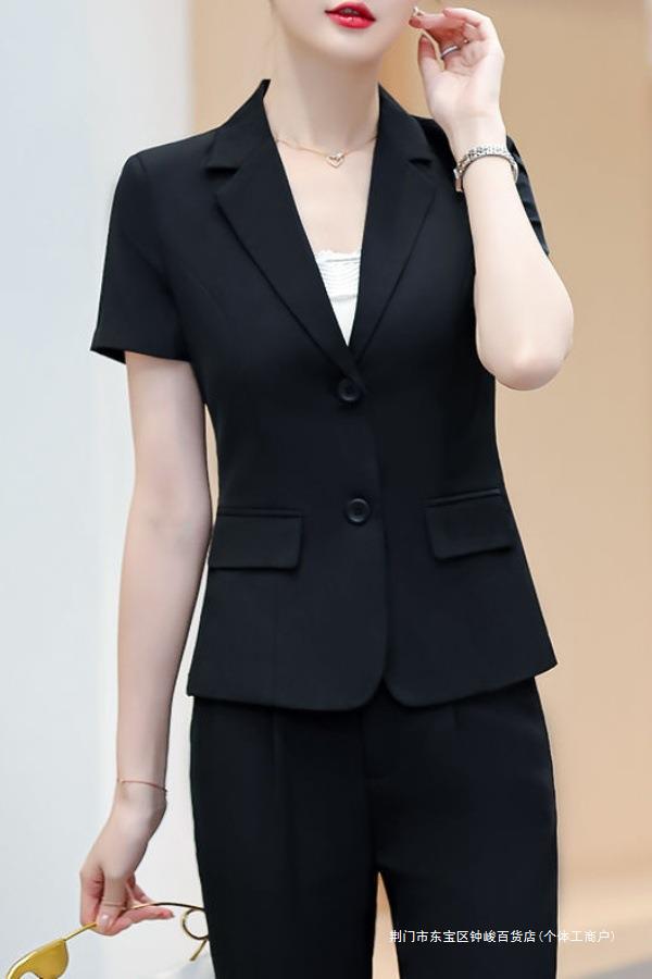 短袖西装套装女气质2024新款正装前台工作服夏季薄款职业女装