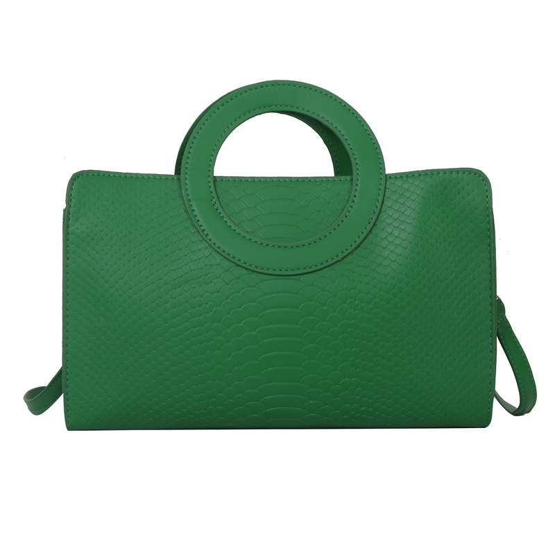 Minority Fashion High-Grade Ring Handbag Bag Female Bags2023 Spring Popular Crocodile Pattern Shoulder Messenger Bag