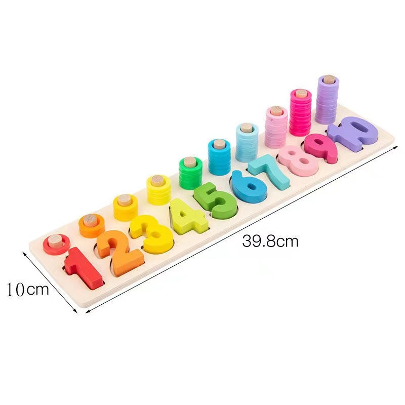 Cross-Border Children's Magnetic Fishing Multi-Functional Numbers Board Cognitive Early Childhood Education Wooden Puzzle Toy