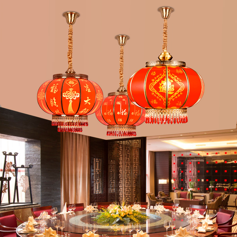 全铜大门家用户外水阳台中式大红灯笼灯吊灯挂饰中国风中秋节
