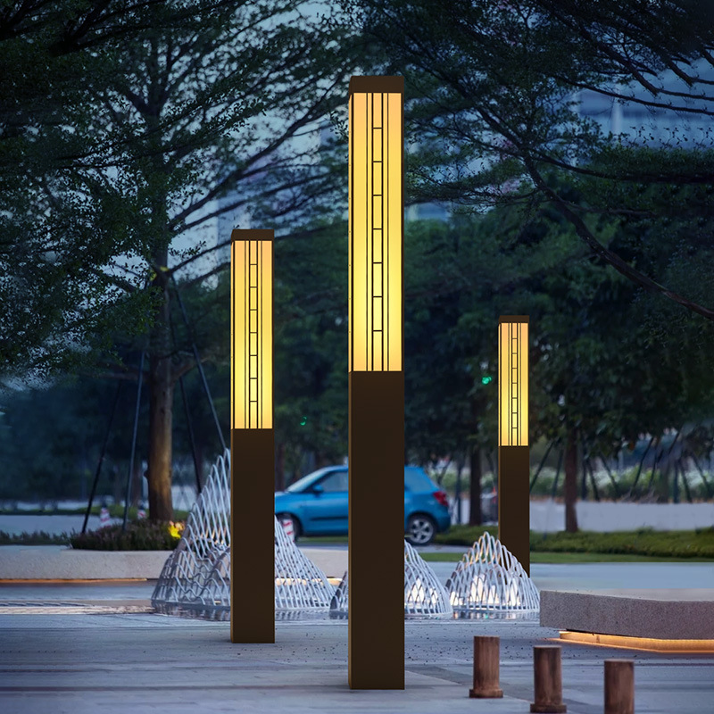 新中式路灯室外草坪灯高杆灯防水花园小区别墅景观庭院灯公园路灯