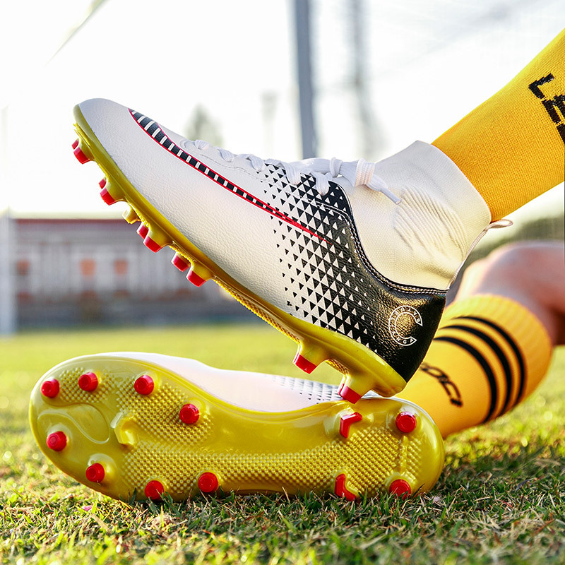 厂家直供高帮足球鞋成人草地ag训练鞋儿童学生青少年长钉钉鞋
