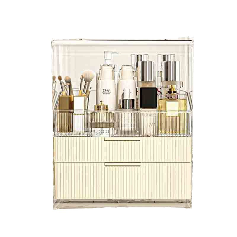 Cosmetics Storage Box Dustproof and Transparent Large Capacity Desktop Storage Box Lipstick Skin Care Products Dresser Shelf
