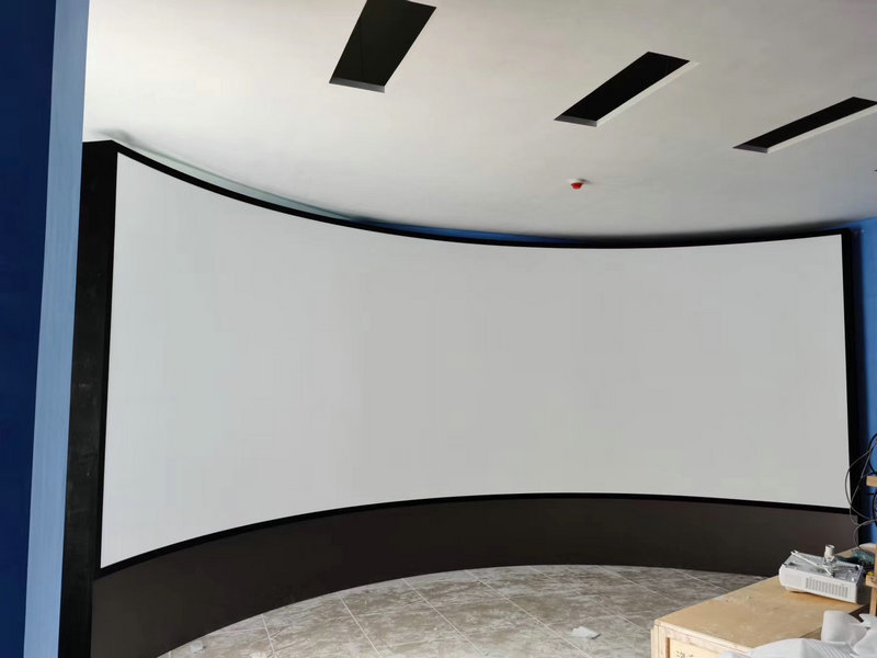 弧形金属硬幕画框幕 工程幕环幕 电影院幕布 弧形幕 弧形舞台幕布