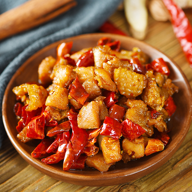 网红零食辣子鸡四川特产私房香辣鸡丁开袋即食冷吃鸡块 麻辣鸡肉