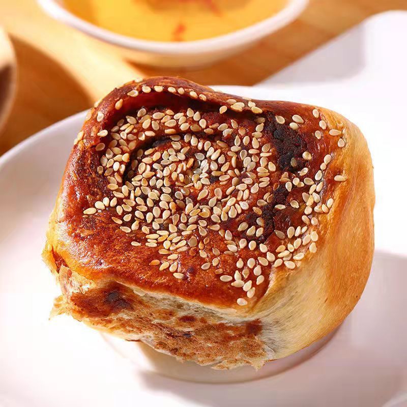 老式蜂蜜豆沙包夹心面包低z学生早餐脆皮蜂蜜小面包