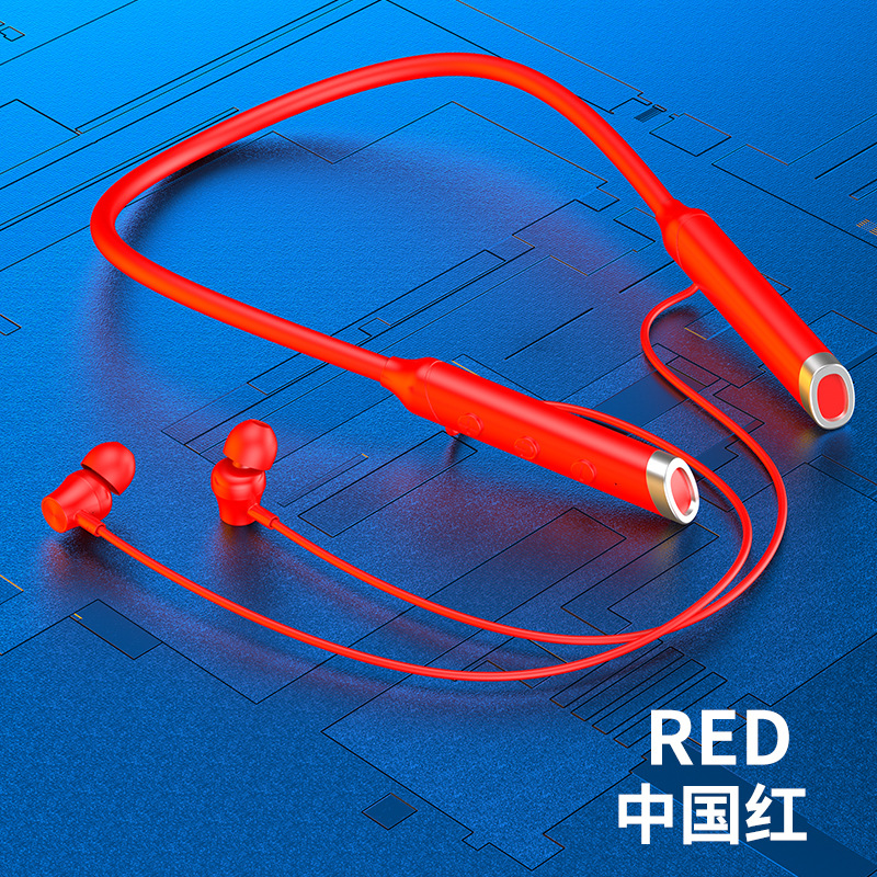 Bluetooth Wireless Headset Halter Sports Binaural in-Ear Neck Hanging Long Standby with Magnetic Voice Assistant Factory Direct Deliver