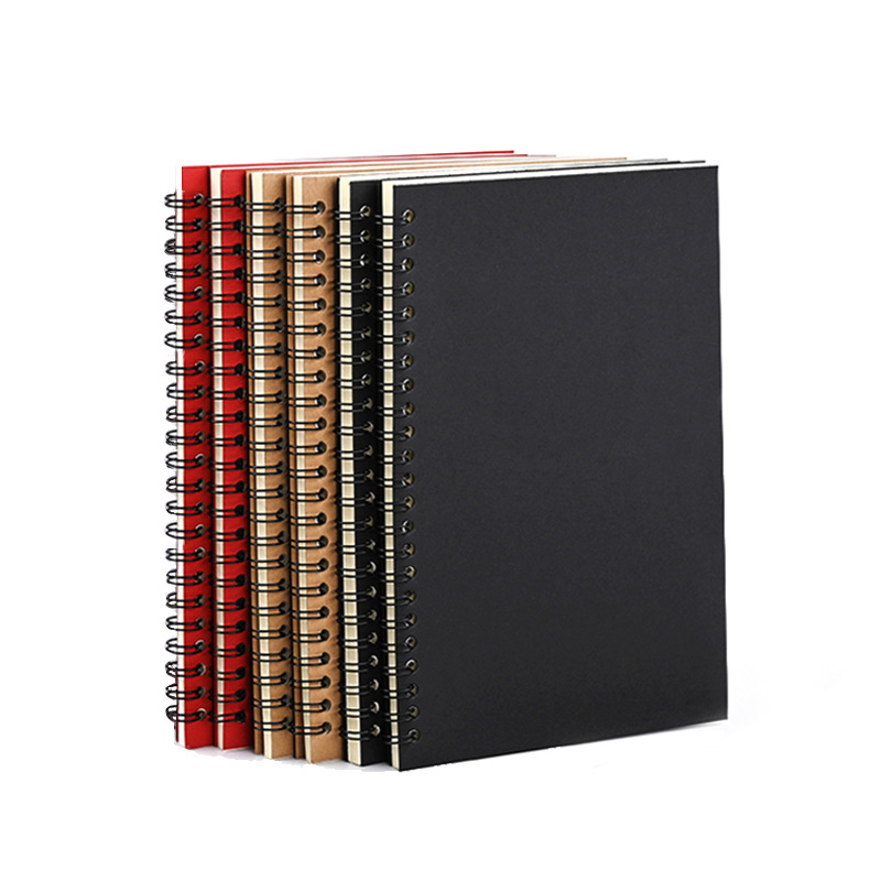 Customized B5 Coil Notebook A5 Job Exercise Book Business Cowhide Spiral Notepad Customized Printed Logo