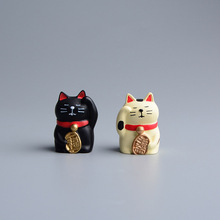 ZAKKA杂货日系迷你招财猫摆件桌面装饰树脂工艺品吉祥物猫咪摆设