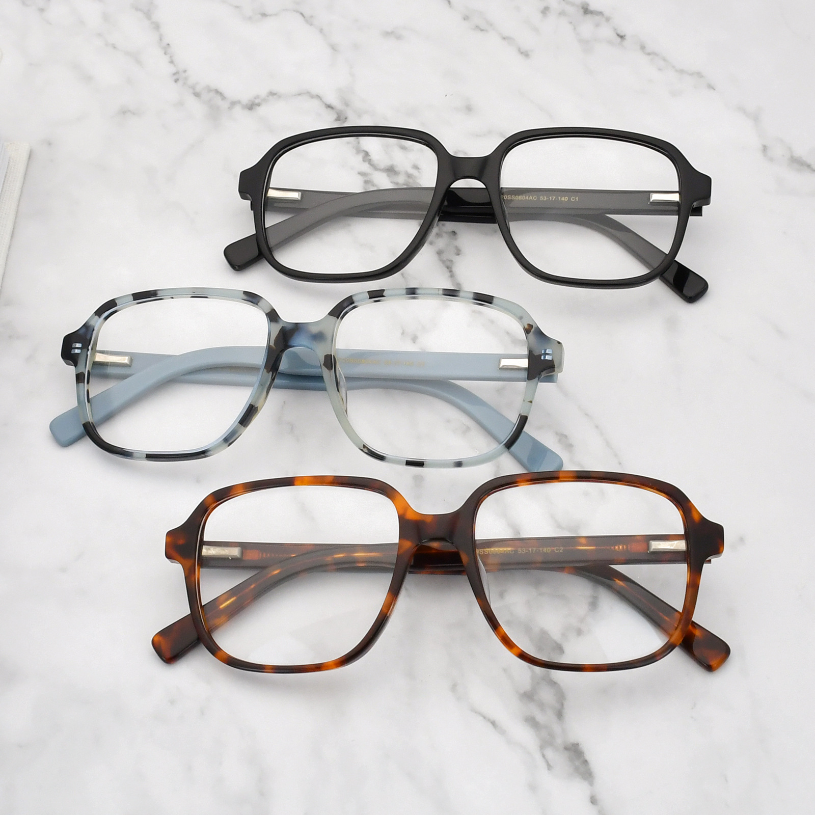 全框架复古近视眼镜糖果色板材眼镜框