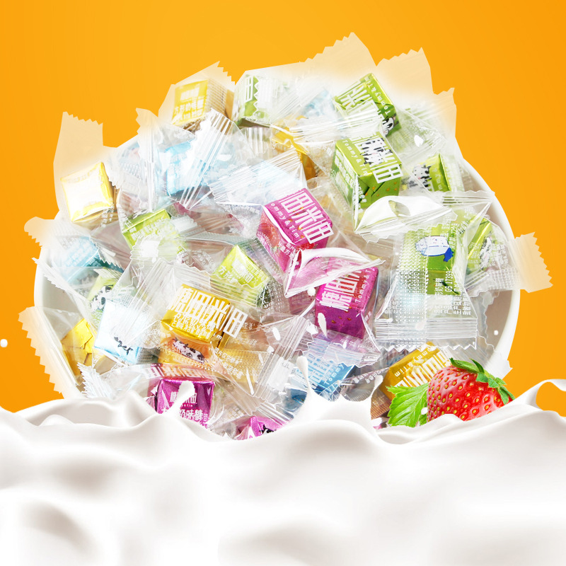 5kg奶酪方块糖休闲零食糖果立方牛奶糖