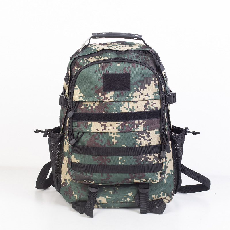 跨境批发男士双肩包迷彩大容量户外背包战术军迷学生书包开学军训