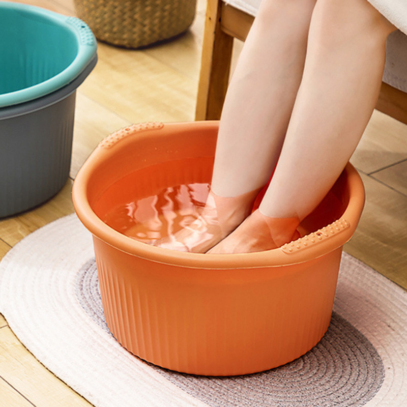 家用足浴按摩盆过小腿儿童老人泡脚桶养生足疗塑料加厚宿舍洗脚盆
