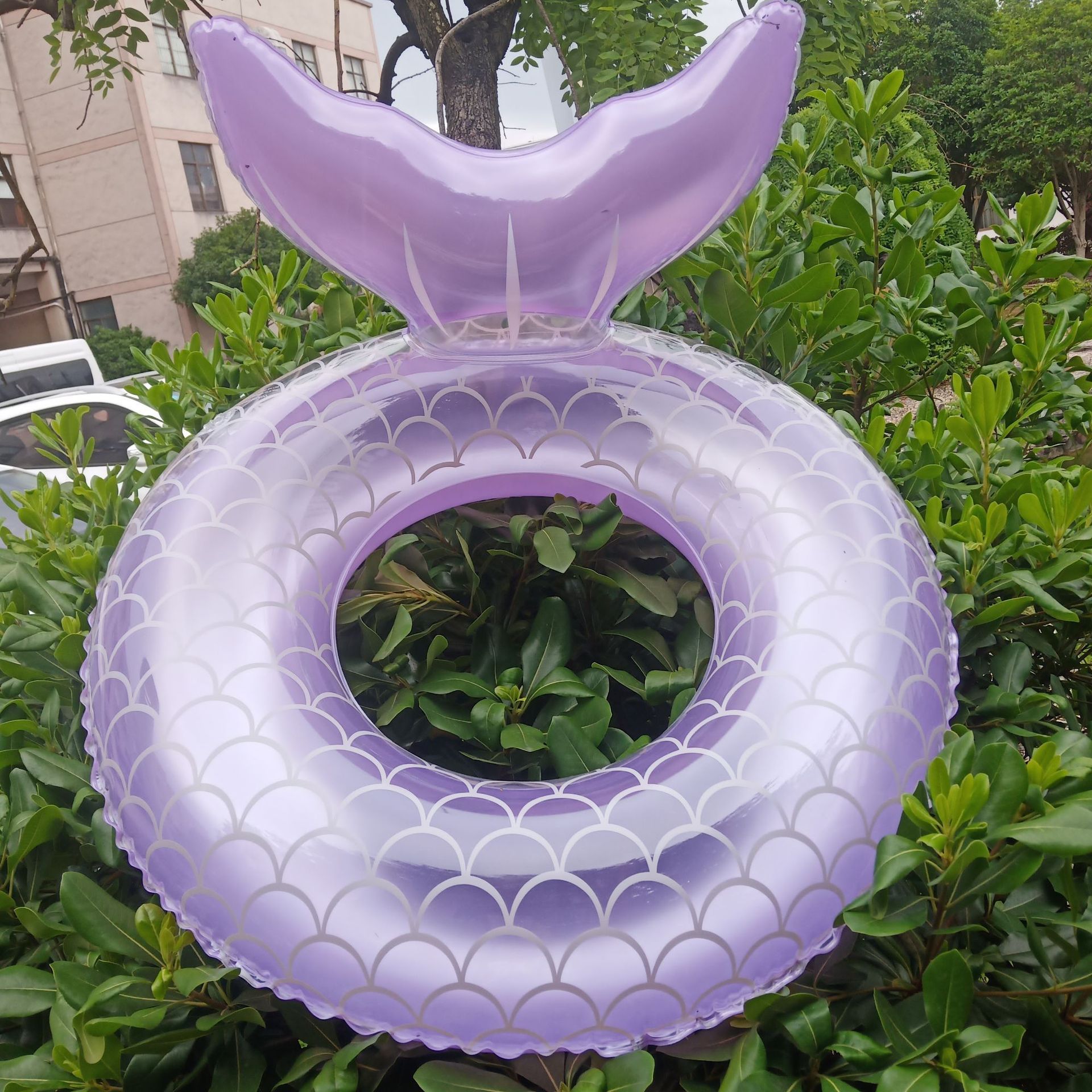 70紫色鱼尾泳圈 网红美人鱼游泳圈 儿童腋下鱼尾造型-阿里巴巴